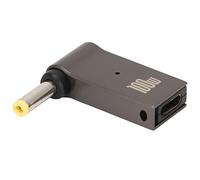 Lazmin112 Entrada Hembra Tipo C a Adaptador de CC, Chip de Carga Rápida PD Material de Aleación de Aluminio Diseño de Codo Cable de Alimentación para Computadora Portátil de 100 W, (4 * 1,7mm)