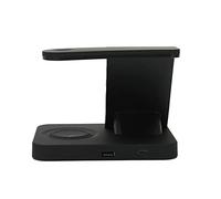 Lazmin112 Estación de Carga Rápida 3 en 1, Base de Carga Inalámbrica para Auriculares de Reloj de Teléfono Móvil, Compatible con iOS y