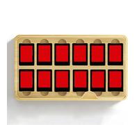 Lazmin112 Estuche De Madera Para Cartas De Juegos, Con Capacidad Para 2 Dispositivos Oled, 12 Ranuras, Almacenamiento Artesanal Para Cartas, Ranura Curva Grande, Estuche De Viaje