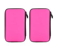 Lazmin112 Estuche Protector Rígido de EVA de 2 Piezas, Bolsa de Almacenamiento Portátil para 3DS XL 3DS LL con 8 Ranuras para Tarjetas de Juego y Franela Interior Antiarañazos (PINK)
