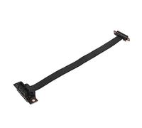 Lazmin112 Extensión PCIE, Cable PCIE 3.0 1X de Alta Frecuencia Compatible con Transmisión Estable, Extensor de Cinta de Tarjeta Vertical PCI de ángulo Recto de 90 Grados Dual (20 centímetros)