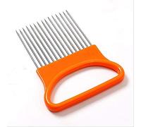 Lazmin112 Fijador Portátil de Verduras con Aguja de Cebolla para Cocina Casera, Aguja de Fruta de Acero Inoxidable Práctica y Segura, Cómodo para un Uso Fácil, Utensilio de Cocina Ideal (ORANGE)