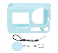 Lazmin112 Funda de Silicona para Action 5 Pro, Funda Protectora Suave para Cámara con Tapa de Lente y Correa de Mano, de Silicona a Prueba de Golpes, Antiarañazos y a Prueba de Polvo (Blue)