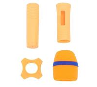 Lazmin112 Funda de Silicona para de Micrófono Inalámbrico, Cubierta Antideslizante para Micrófono con Parabrisas y Anillo Protector para KTV Home Karaoke Stage Party TV Show (Orange)