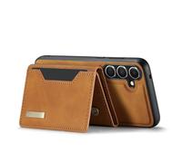 Lazmin112 Funda Magnética para Teléfono, Tarjetero Desmontable con Función de Soporte, Diseño de 3 Pliegues para Múltiples Tarjetas y Efectivo, para S24 (S24FE)