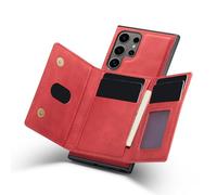 Lazmin112 Funda Magnética para Teléfono, Tarjetero Desmontable con Función de Soporte, Diseño de 3 Pliegues para Múltiples Tarjetas y Efectivo, para S24 (S24 Ultra)