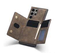 Lazmin112 Funda Magnética para Teléfono, Tarjetero Desmontable con Función de Soporte, Diseño de 3 Pliegues para Múltiples Tarjetas y Efectivo, para S24 (S24 Ultra)