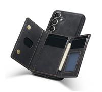 Lazmin112 Funda Magnética para Teléfono, Tarjetero Desmontable con Función de Soporte, Diseño de 3 Pliegues para Múltiples Tarjetas y Efectivo, para S24 (S24FE)