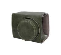 Lazmin112 Funda para Cámara, Funda Protectora de Cuero PU con Correa para el Hombro Ajustable y Parte Frontal Desmontable, para Cámara V1 (Green)