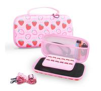 Lazmin112 Funda Para Consola De Videojuegos, Dos Cremalleras, Cierre Velcr, 12 Ranuras Para Tarjetas De Juego, Bolsillo De Malla, Resistente a Caídas, Arañazos, Polvo y Agua (con correa)