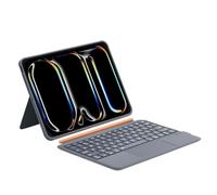 Lazmin112 Funda para Tablet con Teclado, para 11/10, Pro 1/2/3/4, 4 Pulgadas Panel Táctil, Teclado Bluetooth Magnético Desmontable, Retroiluminación De 7 Colores, Soporte Ajustable