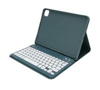 Lazmin112 Funda para Teclado para Pro 11 M4 2024, Teclado Bluetooth Inalámbrico Desmontable Magnético con Retroiluminación de 7 Colores, ángulo de Visión Ajustable, Portalápices (Green)