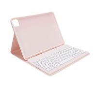 Lazmin112 Funda para Teclado para Pro 11 M4 2024, Teclado Bluetooth Inalámbrico Desmontable Magnético con Retroiluminación de 7 Colores, ángulo de Visión Ajustable, Portalápices (Pink)