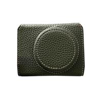 Lazmin112 Funda Protectora para Cámara, Bolso para Cámara Estilo Retro de Cuero Sintético con Empuñadura y Orificio para Rosca de Trípode para G7 X Mark II G7 X Mark III (Green)