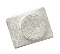 Lazmin112 Funda Protectora para Cámara, Bolso para Cámara Estilo Retro de Cuero Sintético con Empuñadura y Orificio para Rosca de Trípode para G7 X Mark II G7 X Mark III (White)