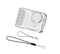 Lazmin112 Funda Protectora para Cámara de TPU, Ajuste Moldeado Personalizado para Cámara de Acción con Protección Cómoda y Segura y Absorción de Impactos, con Tapa de Lente Cordón, para (Transparente)