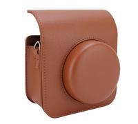 Lazmin112 Funda Protectora para Cámara Mini41, Funda con Tapa Magnética de Cuero PU con Bolsa de Almacenamiento y Correa de Hombro Ajustable, Apta para Cámara Instantánea Mini41 (Brown)
