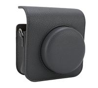 Lazmin112 Funda Protectora para Cámara Mini41, Funda con Tapa Magnética de Cuero PU con Bolsa de Almacenamiento y Correa de Hombro Ajustable, Apta para Cámara Instantánea Mini41 (Gris Oscuro)