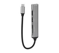 Lazmin112 Hub USB C, 5 en 1 Hub Tipo C Estación de Acoplamiento de Metal Tipo C, Base de Expansión de Adaptador USB C Multipuerto, Carcasa de Aleación, para Windows, para Linux, para OS X