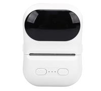 Lazmin112 Impresora Térmica Portátil, Impresora de Etiquetas de Bolsillo Compacta y Ligera con Bluetooth para iOS y, Compatible con la Aplicación Eleph, Tamaño de Papel de 57 X 50 Mm, (White)