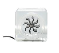 Lazmin112 Indicador de Medidor de Flujo de Agua para PC, 8 Impulsores Indicador de Flujo de Agua de Control Remoto Manual de 3 Vías, Rosca G1 / 4 Velocidad Giratoria Refrigeración por Agua