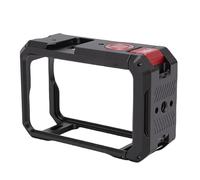 Lazmin112 Jaula de Cámara de Metal, Marco Protector de Aleación de Aluminio para Action 6 con Soporte de Zapata Fría, Rosca de 1/4 de Pulgada para Micrófono y Luz LED