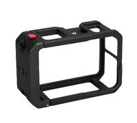 Lazmin112 Jaula de Marco Protector de Aleación de Aluminio, Compatible con Action 5Pro 4 3 Accesorios, con Conector de Liberación Rápida Magnética, Agujero de Rosca de 1/4 ", Zapato Frío (Black)
