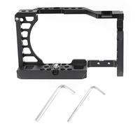 Lazmin112 Jaula para Cámara de Aleación de Aluminio, Marco Protector Estable y Seguro con Soporte para Zapata Fría y Múltiples Orificios Roscados, Compatible con A6000 A6100 A6300 A6400