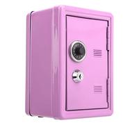 Lazmin112 Kid's Piggy Bank, Niños Mini Key Money Storage Case Simulación Password Safe Box Safe Creative Piggy Bank Kids Money Banks Caja de Regalo para Niños(Rosado)