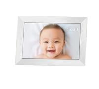 Lazmin112 Marco de Fotos Digital de 15,6 Pulgadas, Marco de Fotos Electrónico WiFi con Pantalla Táctil FHD de 1920 X 1080, Memoria de 32 GB, Compartir de Forma Remota a Través (Enchufe de la UE)