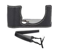 Lazmin112 Media Funda Protectora para Cámara, Cubierta de Cuero de Nailon PVA para X-M5 con Correa para el Hombro Desmontable