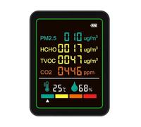 Lazmin112 Medidor de Calidad del Aire Detector Preciso Profesional con Pantalla a Color para Material ABS de Oficina y Hogar