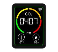 Lazmin112 Medidor de Calidad del Aire Pantalla LCD HD Detector 3 en 1 para el Hogar, Oficina, Escuela, Sensor Semiconductor Portátil Ligero
