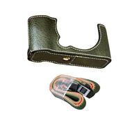 Lazmin112 Medio Estuche para Cámara X M5, Estuche Protector Cuero PU de Ajuste Preciso con Correa para el Hombro, Marco de Aleación Aluminio Antiarañazos para Mejor Agarre y Montaje (Green)