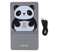 Lazmin112 Micrófono con Cancelación de Ruido USB, Captación de Sonido Omnidireccional 360 con Chip de Cancelación de Ruido Inteligente, Grabación HiFi de 2 Canales para PC, Portátil, (Gris meteorito)
