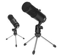 Lazmin112 Micrófono de Condensador USB, Micrófono de Escritorio Cardioide con Cancelación de Ruido de 30Hz-20KHz, Utilizado para Cantar en Red, Chat de Voz, Grabación