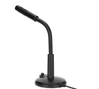 Lazmin112 Micrófono de Escritorio USB, Micrófono de Grabación Omnidircional Plug and Play con Botón de Silencio Diseño de Cuello de Cisne 360 para Computeradora PC PORTOP para