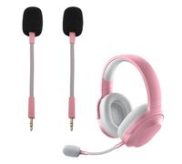 Lazmin112 Micrófono de Repuesto, Micrófono con Pluma de Reducción de Ruido con Cable OFC de Enchufe Chapado en Oro para Auriculares Barracuda X (Pink)