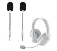 Lazmin112 Micrófono de Repuesto, Micrófono con Pluma de Reducción de Ruido con Cable OFC de Enchufe Chapado en Oro para Auriculares Barracuda X (White)