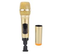 Lazmin112 Micrófono Inalámbrico, Micrófono Dinámico Inalámbrico 2,4G con Receptor USB y Adaptador de 6,35 Mm a 3,5 Mm, con Emparejamiento Automático y Alcance de 20 M, para Cantar