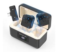 Lazmin112 Micrófono Inalámbrico, Micrófono Lavalier Inalámbrico 2.4G con Audio Nítido y Baja Latencia de 15 Ms, Cancelación de Ruido para Creación de Contenido, Transmisión en Vivo, (PU3155B Tipo-C)