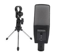 Lazmin112 Micrófono para Juegos, Micrófono de Condensador USB con Iluminación RGB y Silencio Rápido, para Grabación de Podcast en Streaming de PC, con Soporte para Trípode