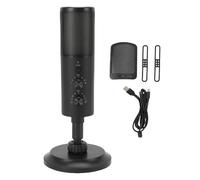 Lazmin112 Micrófono USB RGB para Juegos, Micrófono para Streaming en con Patrón Cardioide, 11 Modos de Iluminación, Indicador LED de Silencio Rápido para Grabación de Podcasts en PC.