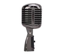 Lazmin112 Micrófono Vocal Dinámico Retro Clásico, Micrófono Cardioide de Estilo Vintage Antiguo con Soporte Ajustable, Reducción de Ruido, Micrófono Vocal Dinámico Universal para