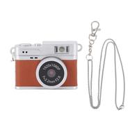 Lazmin112 Mini Cámara Llavero, Cámara Digital Retro 1080P HD 2MP con Pantalla a Color de 0,96 Pulgadas y Memoria de 32 GB, Bolsillo Compacto con Flash LED y 4 Filtros para Viajes (Brown)