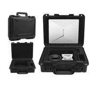 Lazmin112 Mini Estuche Satelital, Caja Transporte Duro Impermeable IP67 Kit Platos Mini, Estuche Viaje Bloqueable para Mini, Soporte Patada, Adaptador Tubería, Fuente Alimentación, Cables