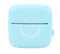 Lazmin112 Mini Impresora de Pegatinas, Impresora Térmica Portátil con Aplicación, Impresora de Bolsillo, Impresora de Etiquetas Inalámbrica Bluetooth para Niños Estudiantes (Cielo Azul)