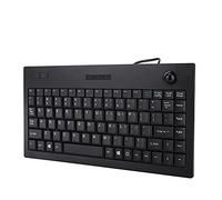 Lazmin112 Mini Teclado con Cable Ultradelgado, Teclado Comercial Silencioso Industrial USB con Tapete Antideslizante Resistente y Diseño Antisalpicaduras, Plug and Play para PC