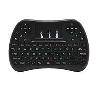 Lazmin112 Mini Teclado Inalámbrico de 77 Teclas, Control Remoto de Teclado de Tamaño Pequeño de Mano Recargable de 2,4 GHz con Panel Táctil para Computadora Portátil PS3 TV PC, para Android iOS