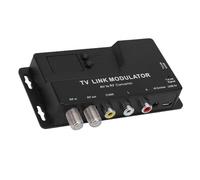 Lazmin112 Modulador AV a RF, Convertidor Coaxial, Adaptador UHF con Canal para Sintonizador de TV, Decodificador de Satélite, Reproductores de DVD, Consolas de Videojuegos y videograbadoras.